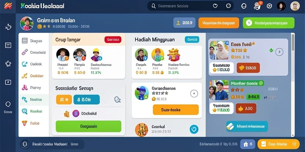 Pemain dapat bersaing dan berinteraksi dengan teman.